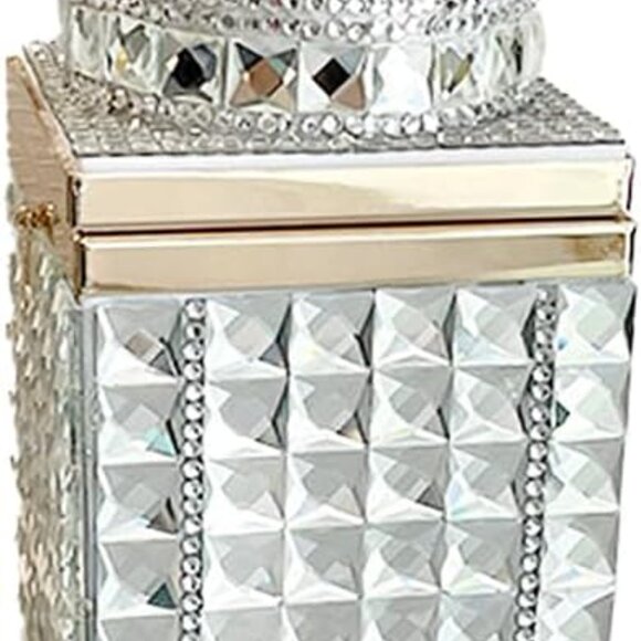 Chic Acrylic Lipstick Clutch with Rhinestones - Perfect for Parties & Weddings - Picture 3 of 6